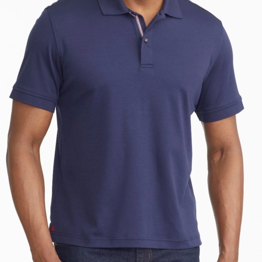 UNTUCKit Wrinkle-Free Damaschino Polo Navy Size Large